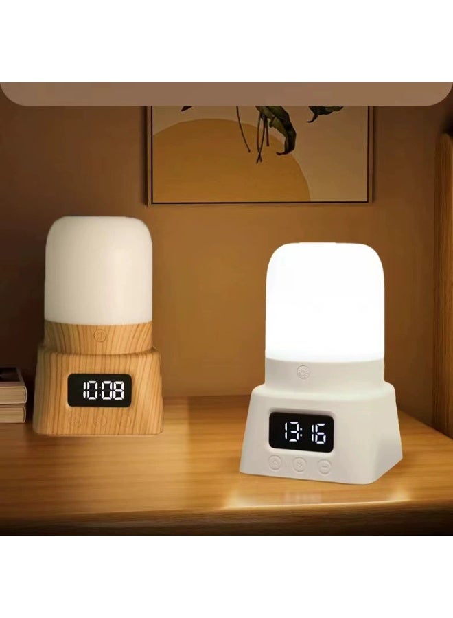 Creative Design Colorful Ambient Light - Eye-Friendly Soft Light Desk Lamp for Reading & Study, Bedside Multifunctional Night Light with Integrated Clock - Image 1